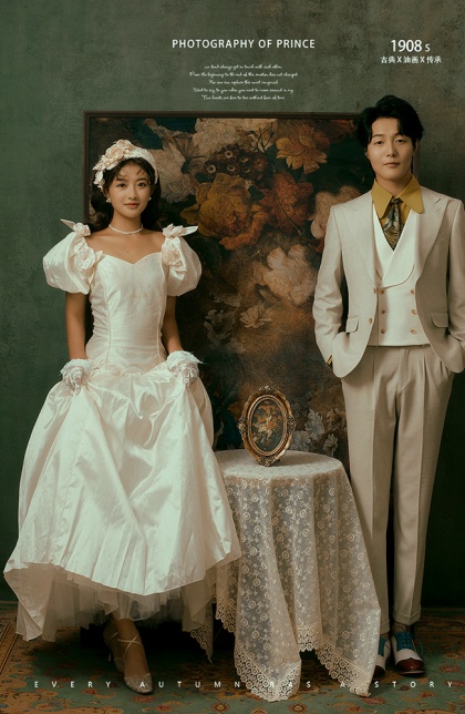 古董真丝婚纱系列1908