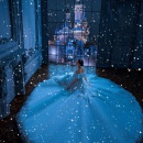 迪士尼公主夜景_夜景